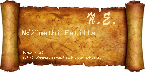 Némethi Estilla névjegykártya